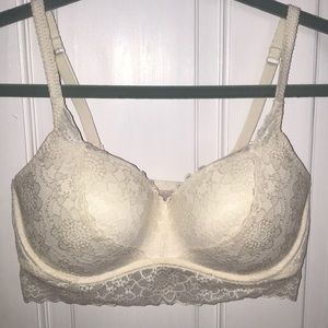 NWOT VS Pink White Lace Bandeau
